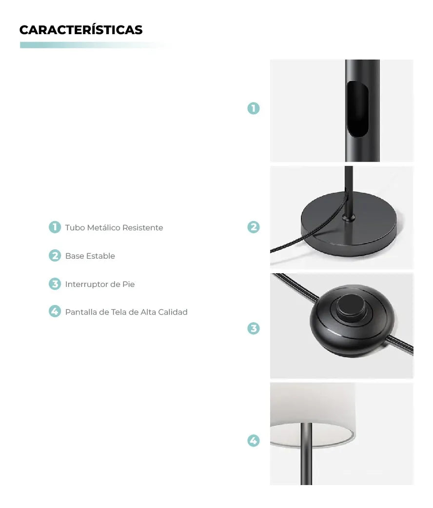 Lámpara de Pie Moderna RGB Minimalista Inteligente