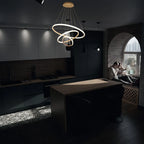 Lámpara de Techo Colgante 3 Anillos Negra Atikus – Iluminación moderna y sofisticada para tu hogar