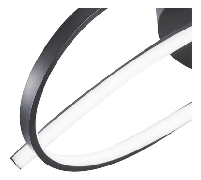 Lámpara de Techo Olas Metal Negro 49 cm Atikus – Estilo moderno con diseño artístico