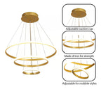 Lámpara de Techo Colgante 3 Anillos Negra Atikus – Iluminación moderna y sofisticada para tu hogar