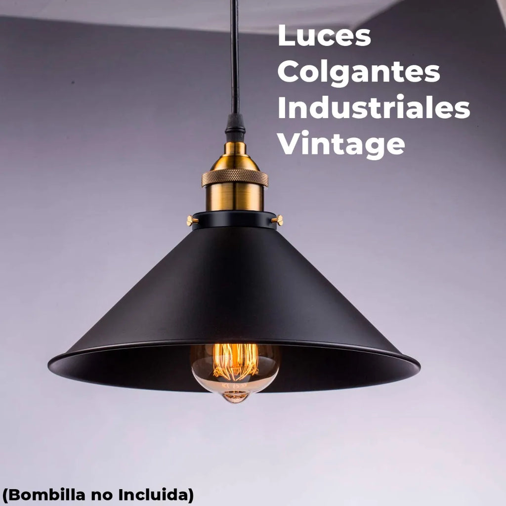 LÁMPARA DE TECHO RETRO INDUSTRIAL ANIU - Edición Premium (25cm) - Incluye Bombillo + Garantía 90 días