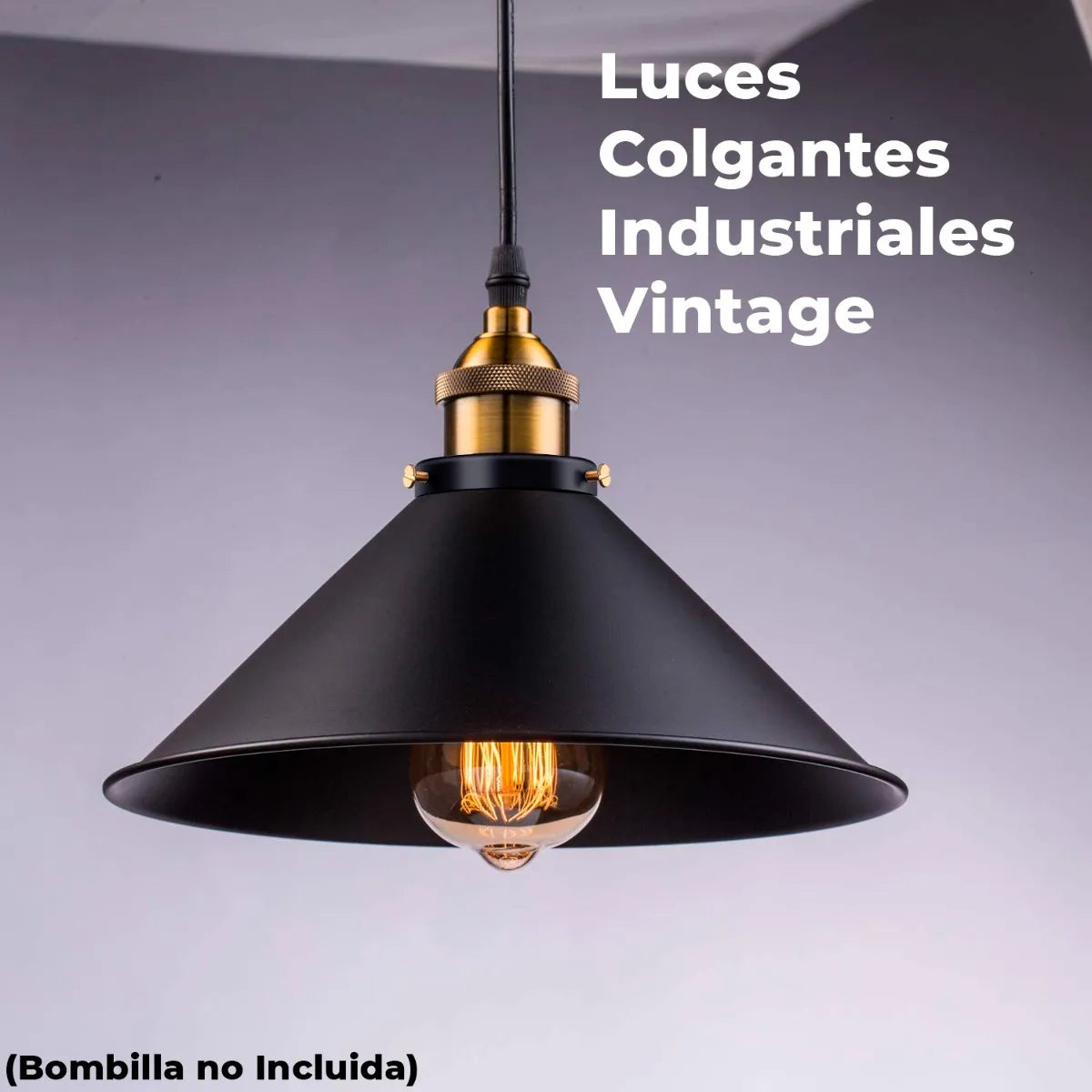 LÁMPARA DE TECHO RETRO INDUSTRIAL ANIU - Edición Premium (25cm) - Incluye Bombillo + Garantía 90 días
