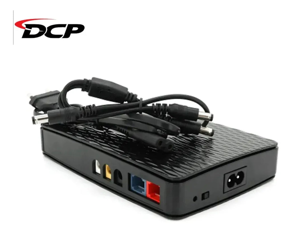 MINI UPS DC 8000mAh para Router, Módem y Cámaras – Respaldo hasta 5 horas | Multivoltaje + PoE + USB