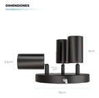 Lampara Tipo Spot Redondo Gu10 X 3 Unid