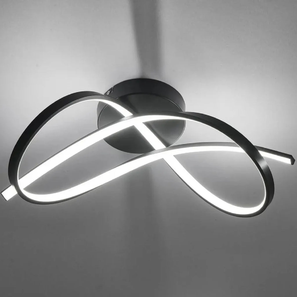 Lámpara de Techo Olas Metal Negro 49 cm Atikus – Estilo moderno con diseño artístico