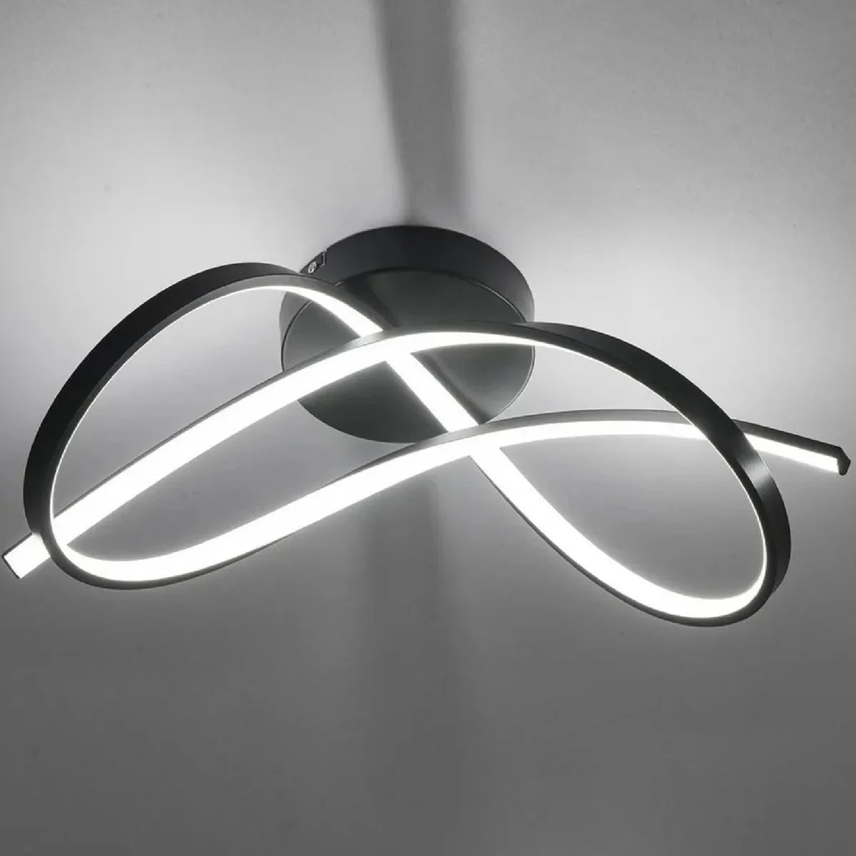 Lámpara de Techo Olas Metal Negro 49 cm Atikus – Estilo moderno con diseño artístico