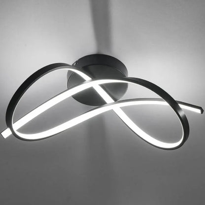 Lámpara de Techo Olas Metal Negro 49 cm Atikus – Estilo moderno con diseño artístico