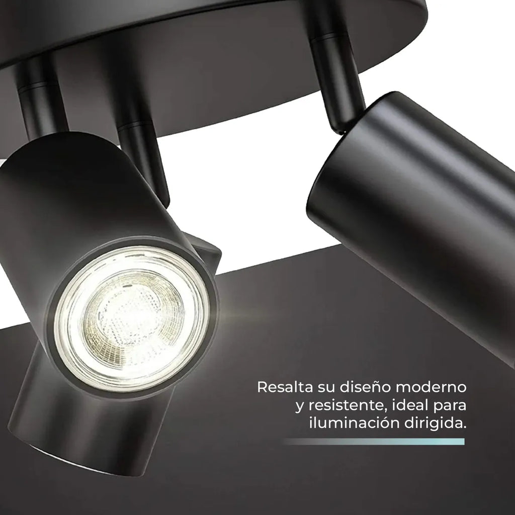 Lampara Tipo Spot Redondo Gu10 X 3 Unid