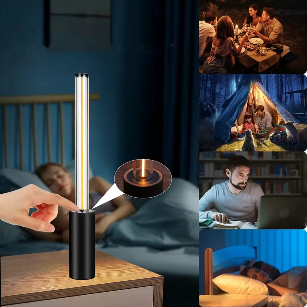 LÁMPARA DE MESA LED RECARGABLE – Luz Regulable + USB + Portátil | Diseño Moderno para Leer, Viajar o Ambientar