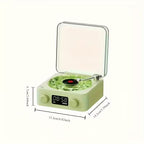 REPRODUCTOR DE VINILO WAVES – Altavoz Bluetooth + Luces RGB + Sonido Oceánico | Diseño Olas Marinas