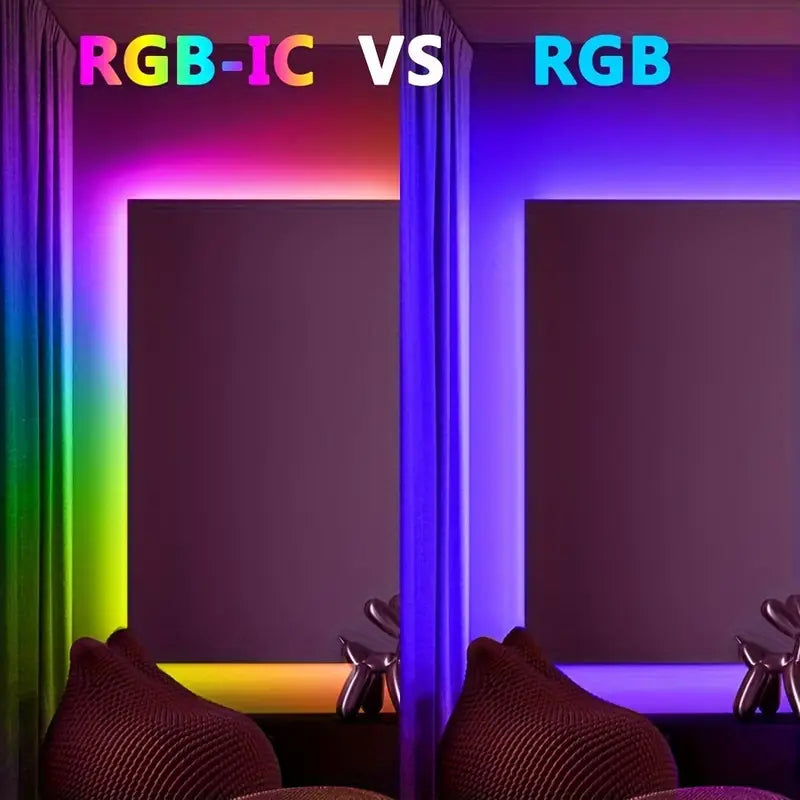 Tira de Neón LED Flexible RGB-IC 5 Metros – Luz Decorativa Inteligente 5V