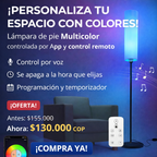 lampara de pie rgb